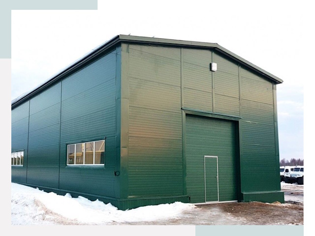 Двускатные ангары в Михайловке