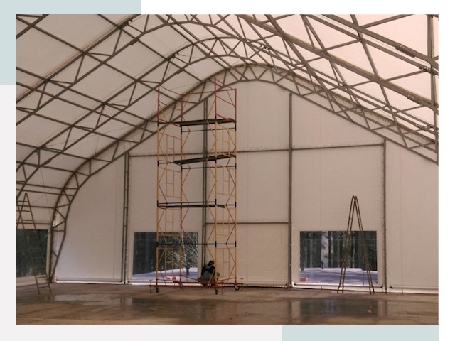 Шатровые ангары в Михайловке