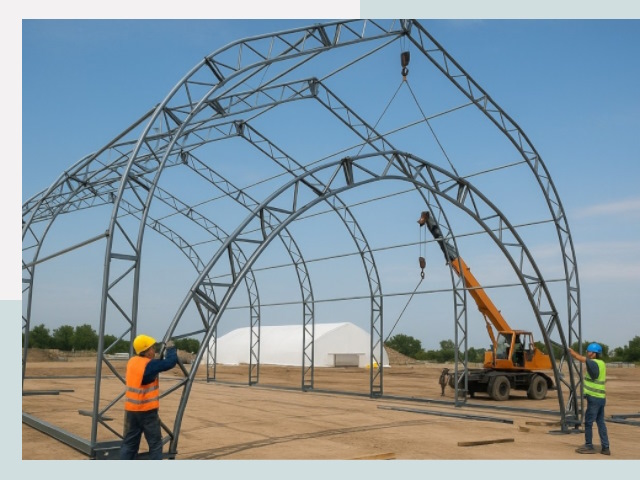 Монтаж ангаров в Михайловке от 610 руб. - Надежно и быстро